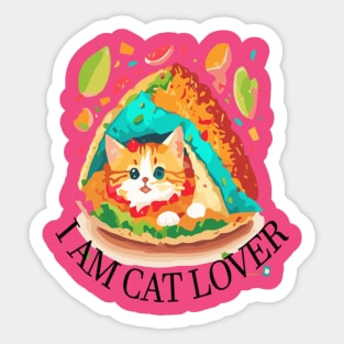 cute cat lovers Sticker